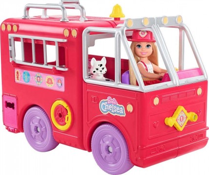 Mattel Barbie: Chelsea tűzoltóautó játékszett (HCK73)