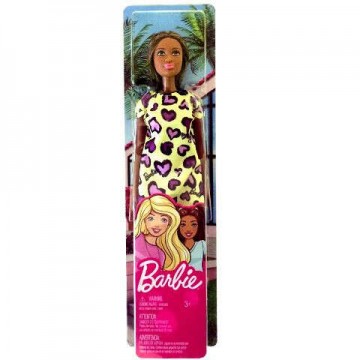 Mattel Barbie Chic baba sárga, szívecskés ruhában (T7439/GHW47)