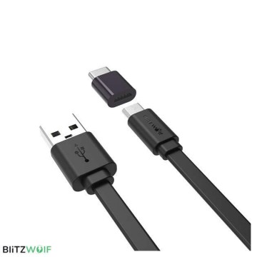 Micro USB adatkábel, töltőkábel, Type-C átalakító adapterrel,...