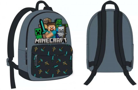Minecraft hátizsák szürke 28cm