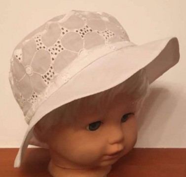 Minimanó nyári kalap (50) - fehér