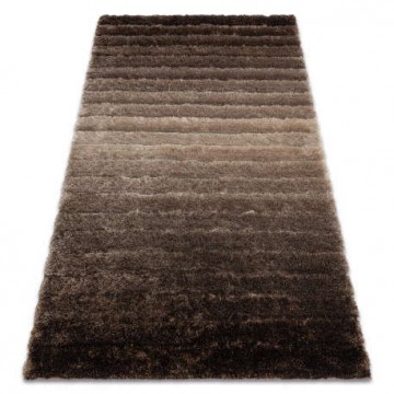 Modern FLIM 007-B3 shaggy szőnyeg, Csík - barna 80x150 cm