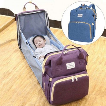 Multifunkcionális hátizsák/táska utazóágy funkcióval - kék