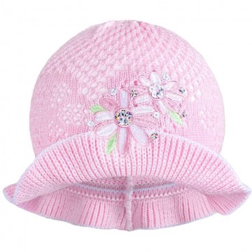 New Baby Kötött kalap New Baby rózsaszín - fehér 3-5 év