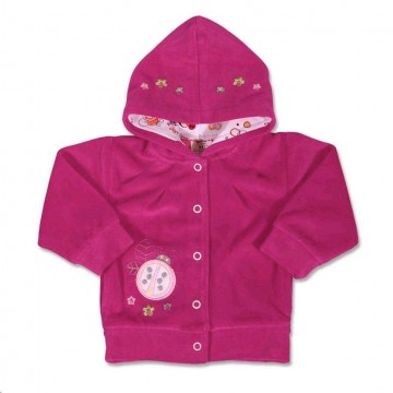 New Baby Plüss pulóver kapucnival sötét rózsaszín 12-18 hó (86...