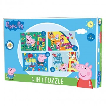 Peppa Pig Puzzle - Peppa Pig 4 az 1-ben