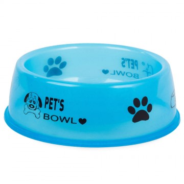 Pet&- 039;s Bowl Műanyag tál kutya macska 0,4l, kék