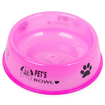 Pet&- 039;s Bowl Műanyag tál kutya macska 0,8l, rózsaszín