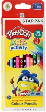 Play-Doh kétvégű, háromszögletű színes ceruza készlet