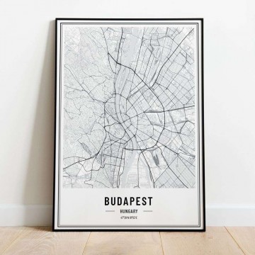 Poszter Budapest térkép 5 méretben