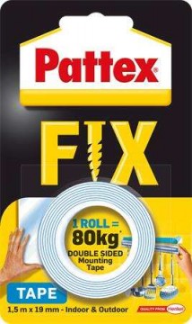Ragasztószalag, kétoldalas, 19 mm x 1,5 m, HENKEL "Pattex Fix...