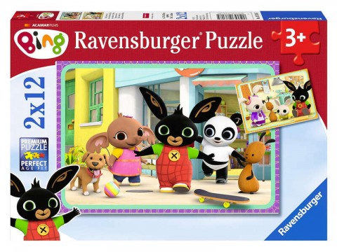 Ravensburger Puzzle - Bing mókázik 2x12db