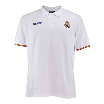 Real Madrid póló felnőtt galléros RMCF fehér-színes