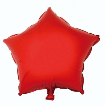Red Star, Piros csillag fólia lufi 44 cm