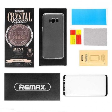 Remax GL-08 Samsung G955 Galaxy S8 Plus fekete 3D előlapi...
