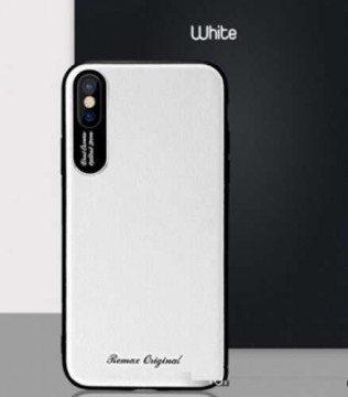 Remax RM-1666 iPhone X XS 5,8" fehér műbőr hátlap tok