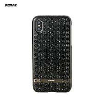 Remax RM-1675 iPhone X / XS (5,8") fekete köves kemény hátlap...