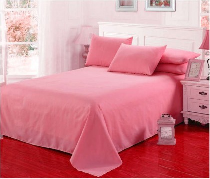 Rózsaszín Lepedő -100% pamut 5 méretben - 200 × 220 cm
