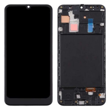 Samsung A305 Galaxy A30 gyári LCD+érintőpanel fekete kerettel