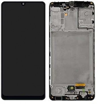 Samsung A315 Galaxy A31 fekete gyári LCD+érintőpanel kerettel