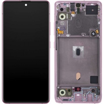 Samsung A516 Galaxy A51 5G gyári LCD+érintőpanel pink kerettel