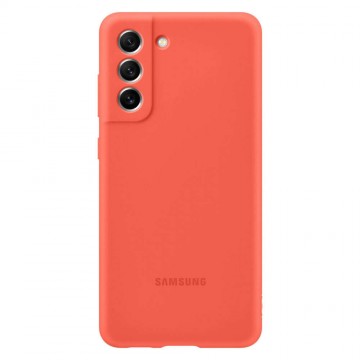 Samsung szilikon borítás Galaxy S21 FE Coral készülékhez
