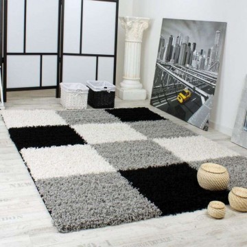 Shaggy szőnyeg türkíz-szürke-krém, modell 20475, 140x200cm