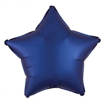 Silk Navy Blue csillag fólia lufi 48cm