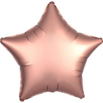 Silk Rose Copper csillag fólia lufi 48 cm