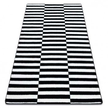 Sketch szőnyeg - F132 fehér/fekete- Csíkok 80x150 cm