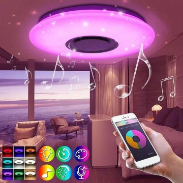 Smart Lamp - Intelligens RGBW mennyezeti UFO  lámpa Bluetooth han...