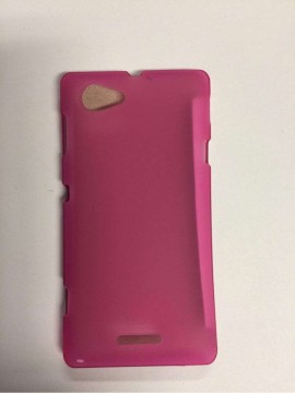 Sony Xperia L C2104 C2105 S36H pink rózsaszín matt szilikon tok