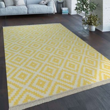 Szőttesek trend szőnyeg marokkói fehér sárga, modell 20549,...