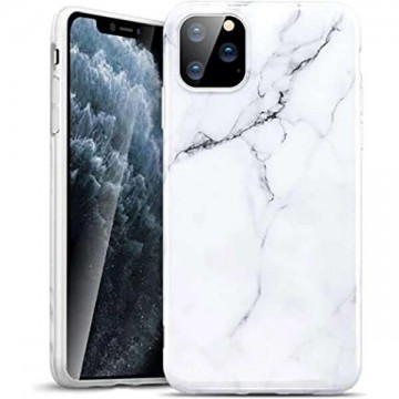 Telefon tok, iPhone 11 Pro hátlaptok, márvány mintás, fehér,...