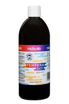 Tempera, 500 ml, NEBULO, fekete - 0.5 liter/db