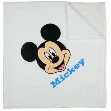 Textil mintás tetra Pelenka - Mickey egér - fehér