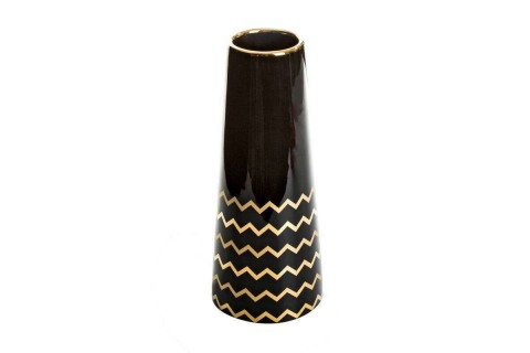 Thea1 váza Fekete/arany 12x30 cm