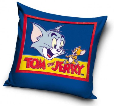 Tom és Jerry párnahuzat 40x40 cm kék