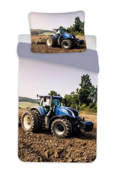 Traktor ovis ágyneműhuzat kék 100x135cm 40x60cm