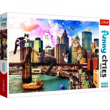 Trefl Crazy City: Macskák New Yorkban 1000db-os puzzle (10595T)
