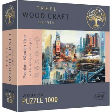 Trefl Wood Craft: New York kollázs 1000db-os prémium fa puzzle (2...