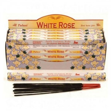 Tulasi füstölőpálca – Fehér rózsa