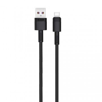Type-C adatkábel, töltőkábel, USB-C, fekete, 5A 1m, XO NB-Q166