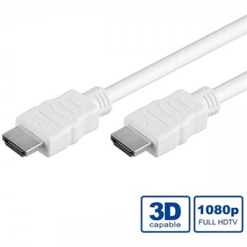 VALUE Kábel HDMI Ethernet M/M, fehér, 1m