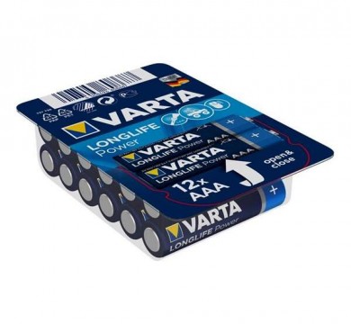 VARTA tartós elem (AAA, LR03, 1.5V, alkáli) 12db / csomag
