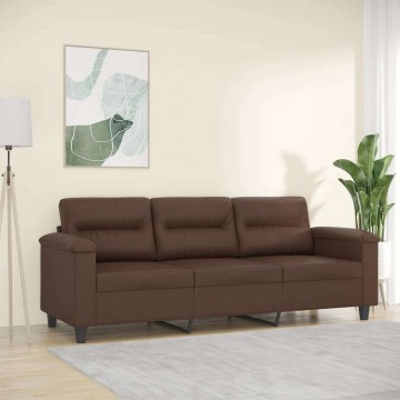 vidaXL 3 személyes barna műbőr kanapé 180 cm