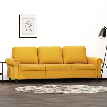 vidaXL 3 személyes sárga bársony kanapé 180 cm