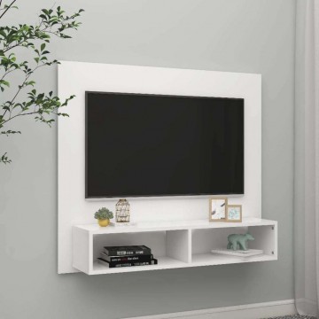vidaXL fehér fali forgácslap TV-szekrény 102 x 23,5 x 90 cm