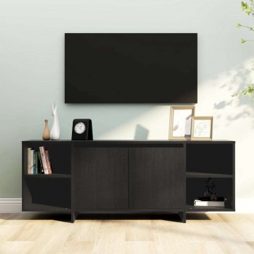 vidaXL fekete forgácslap TV-szekrény 130 x 35 x 50 cm