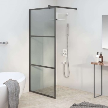 vidaXL fekete sötét ESG üveg zuhanyfal 90x195cm